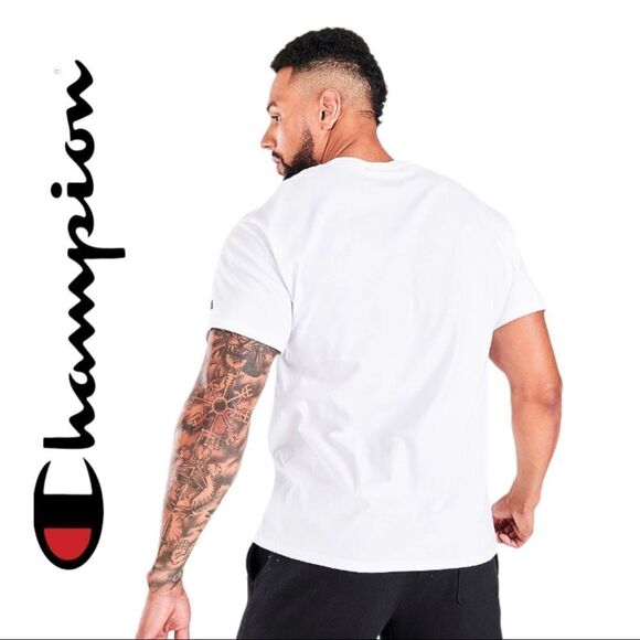 NEW Champion Men's White Tab Graphic T-Shirt Shirt Tee L - Picture 3 of 3